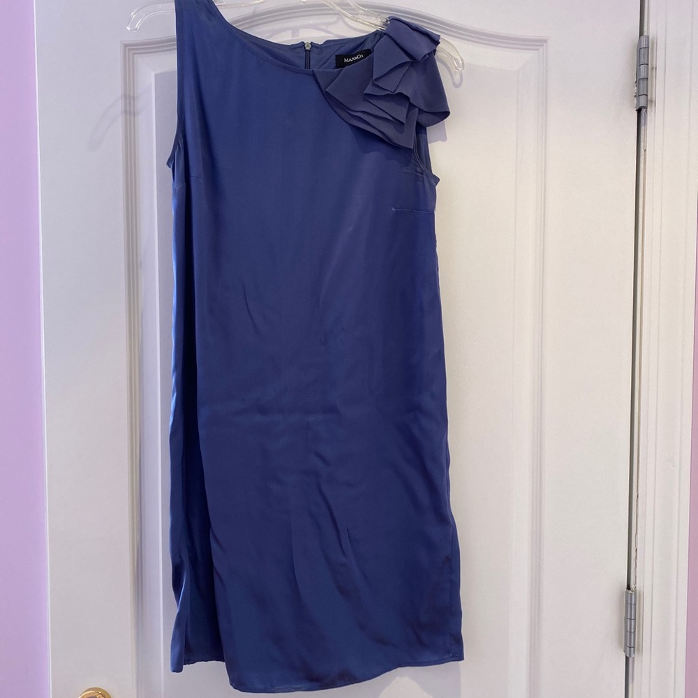 Max&Co Satin Mini Dress with ruffle detail